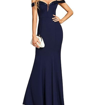 Women’s Off-Shoulder Floor-Length Dress